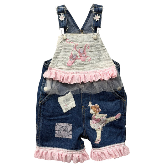 Vintage 2T Embellished Shortalls