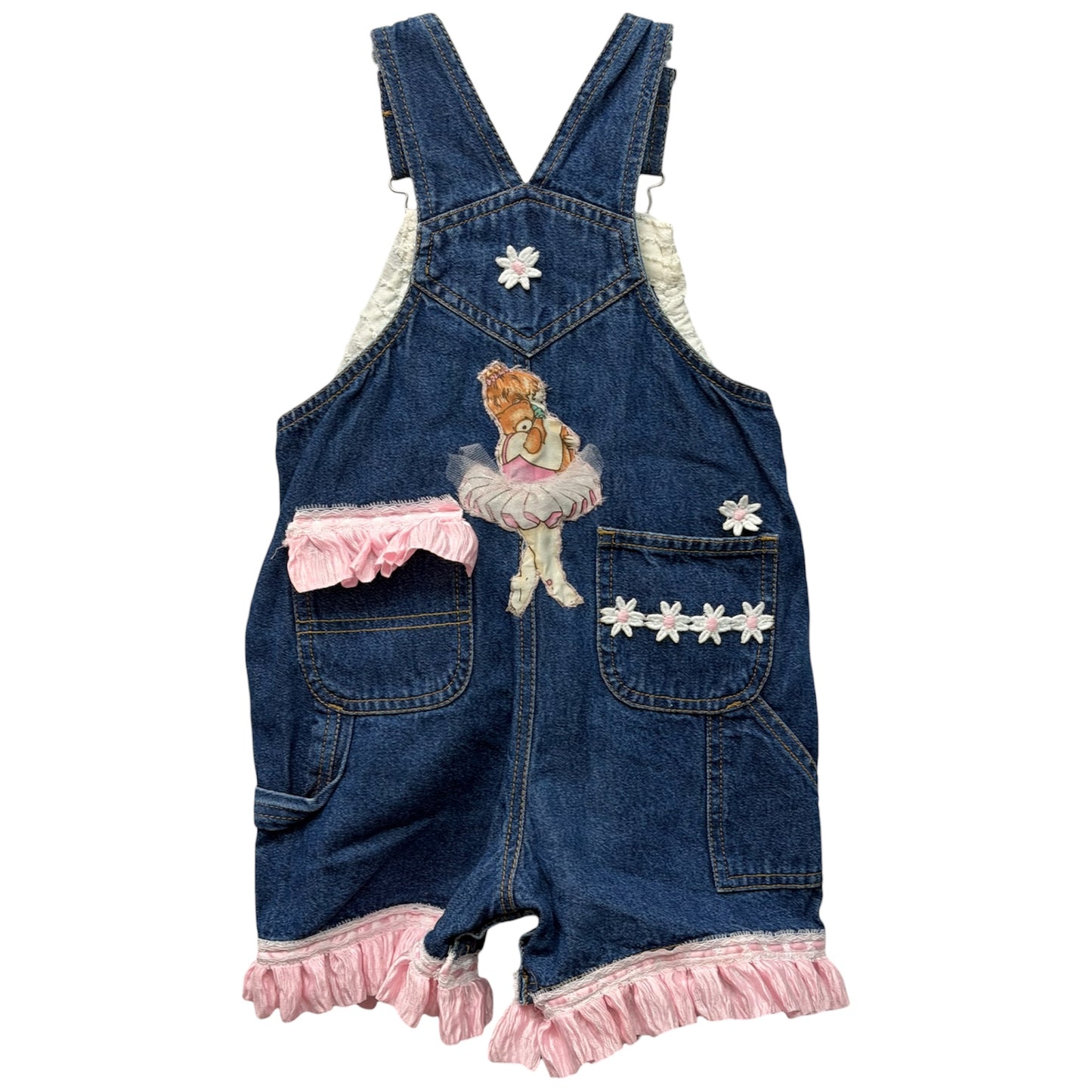 Vintage 2T Embellished Shortalls