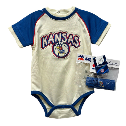 Vintage KU 18 mo Onesie + Headband NWT